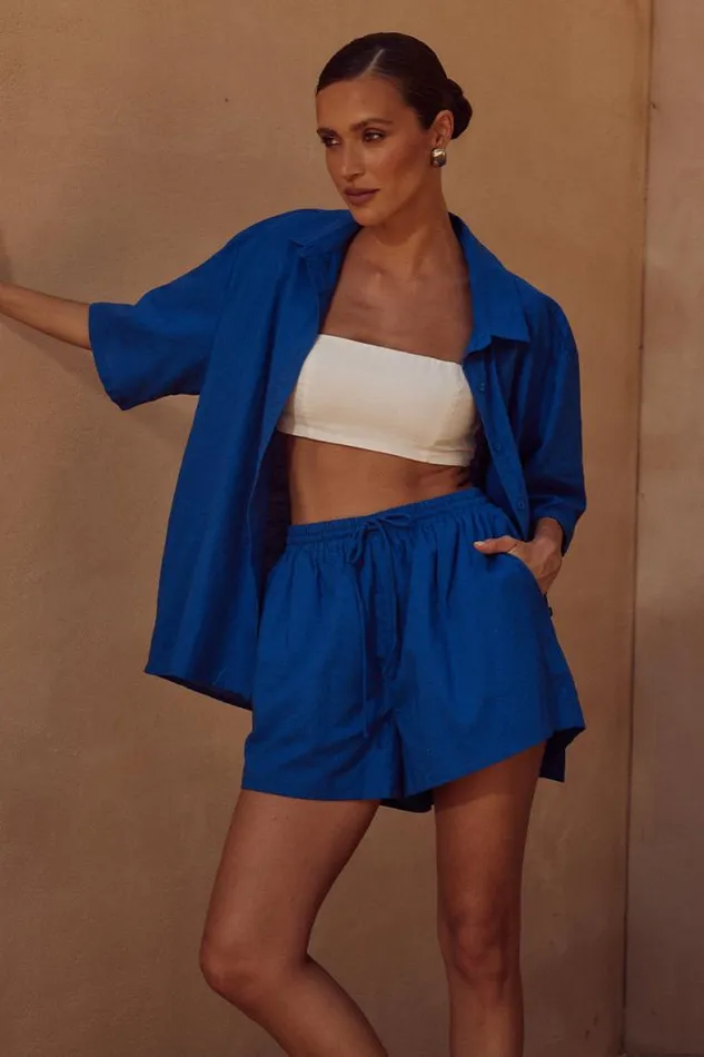 Runaway The Label Shirts and Blouses Shop IRENA SHIRT 8211 COBALT