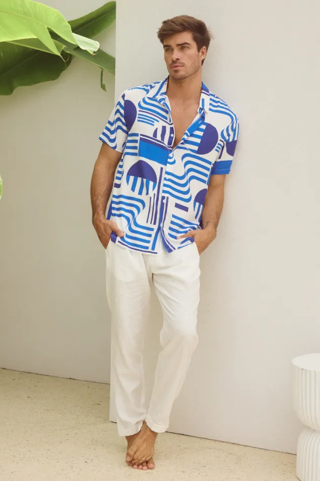 Runaway The Label Shirts Menswear MASON SHIRT 8211 VARGO BLUE