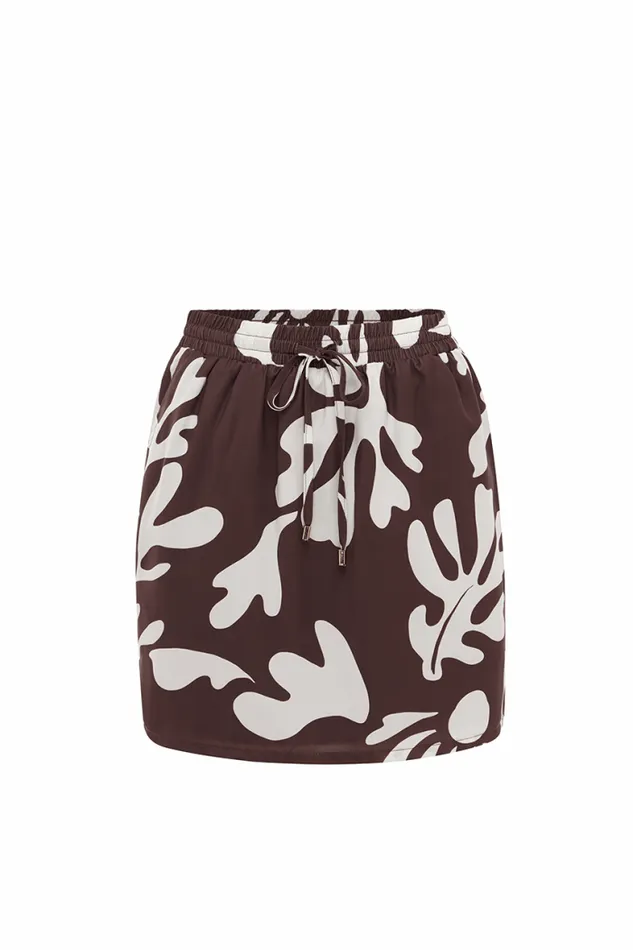 Runaway The Label Skirts Shop AKELI MINI SKIRT 8211 CHOCOLATE BOTANICA Runaway The Label Skirts Shop AKELI MINI SKIRT 8211 CHOCOLATE BOTANICA
