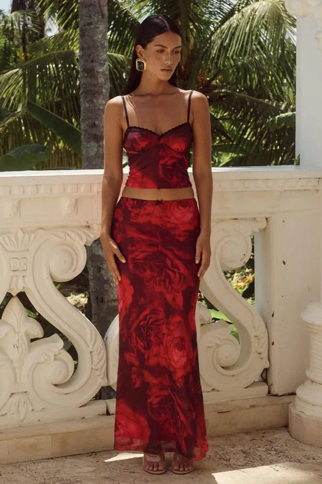 Runaway The Label Skirts Shop CICI MAXI SKIRT 8211 GIOVANA PRINT