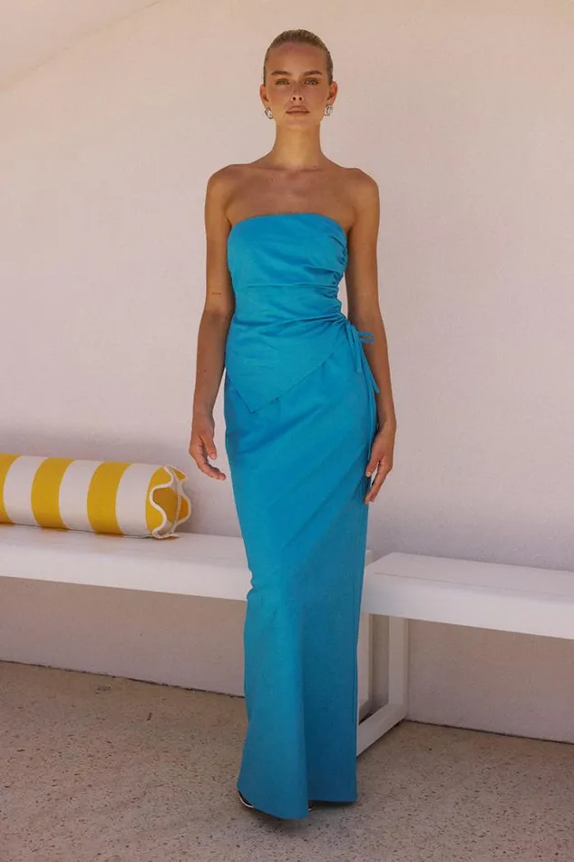 Runaway The Label Skirts Shop MURILO MAXI SKIRT 8211 BLUE
