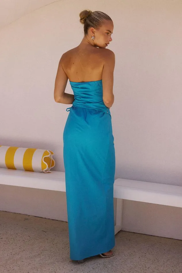 Runaway The Label Skirts Shop MURILO MAXI SKIRT 8211 BLUE