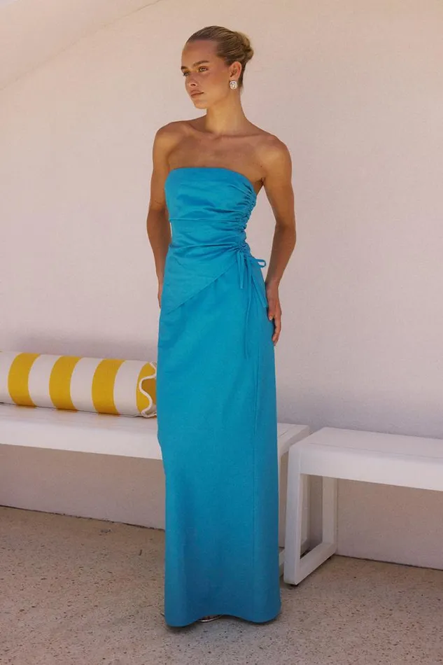 Runaway The Label Skirts Shop MURILO MAXI SKIRT 8211 BLUE