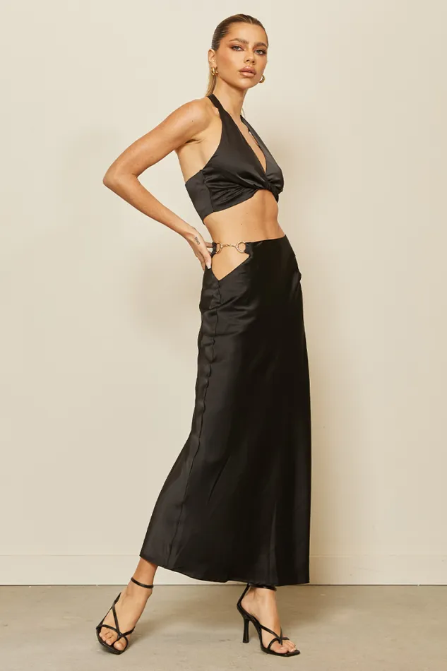 Runaway The Label Skirts Shop Remi Slip Skirt 8211 Black