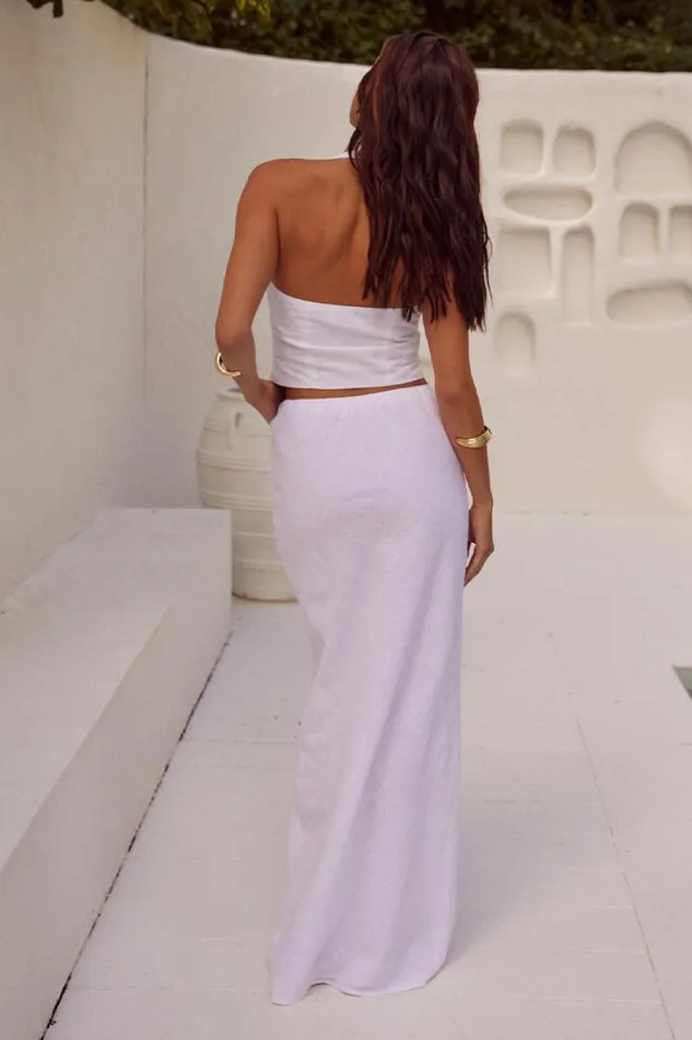 Runaway The Label Skirts Shop SAPHIRA MAXI SKIRT 8211 WHITE