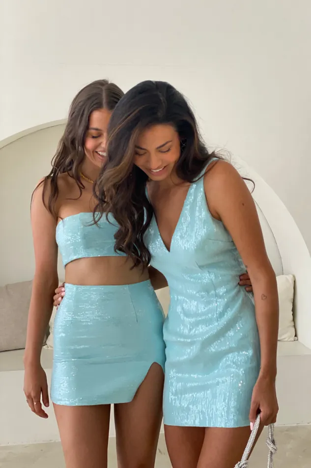 Runaway The Label Skirts Shop THE SEQUIN SKIRT 8211 AQUA Runaway The Label Skirts Shop THE SEQUIN SKIRT 8211 AQUA