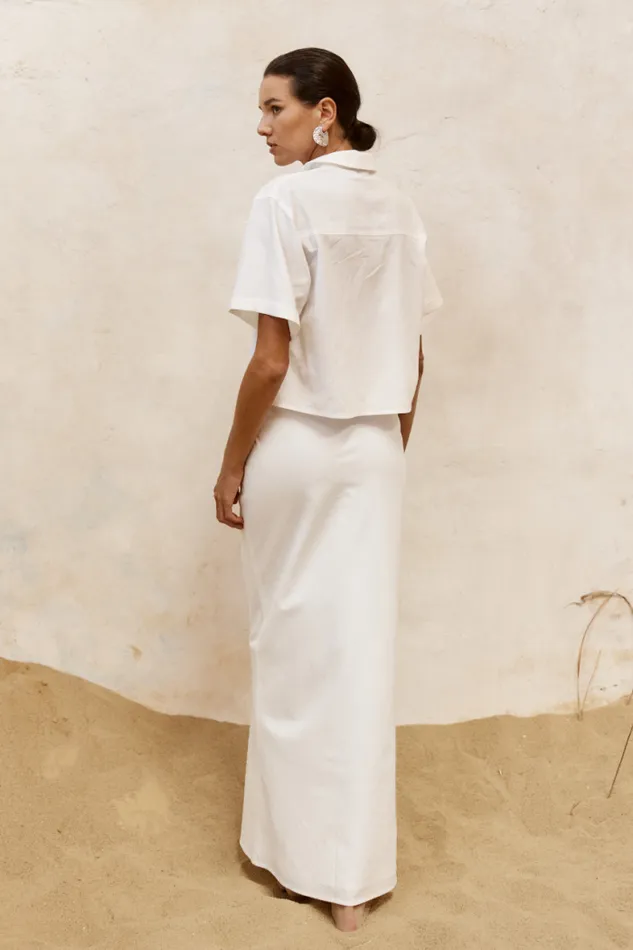 Runaway The Label Skirts Shop VERONA MAXI SKIRT 8211 WHITE