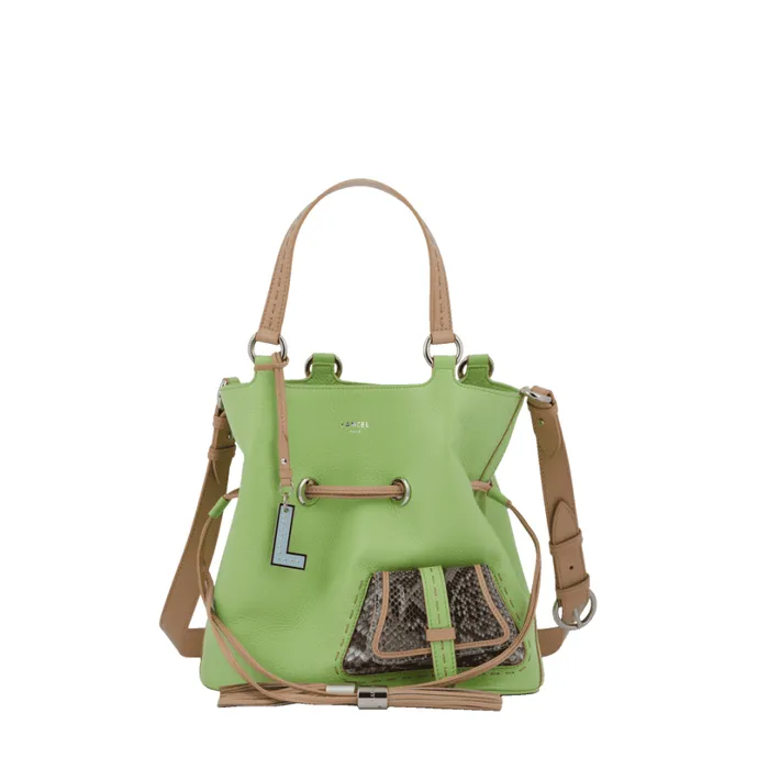 S Bucket Bag Multico Apple Green Women Lancel Bucket Bags