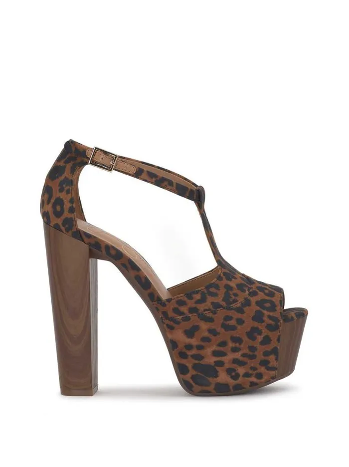 Sandals Shoes Jessica Simpson Dany TStrap Platform Sandal In Safari Leopard