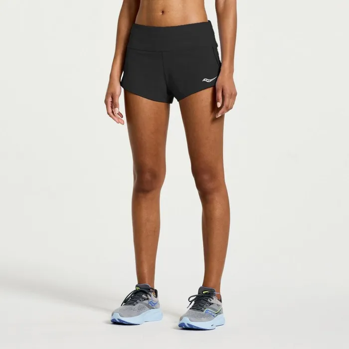 Saucony Bottoms Women Outpace 25034 Split Short Black