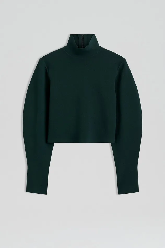 Scanlan Theodore CREPE KNIT COCOON SLEEVE SWEATER DARKGREEN Women Tops Scanlan Theodore CREPE KNIT COCOON SLEEVE SWEATER DARKGREEN Women Tops
