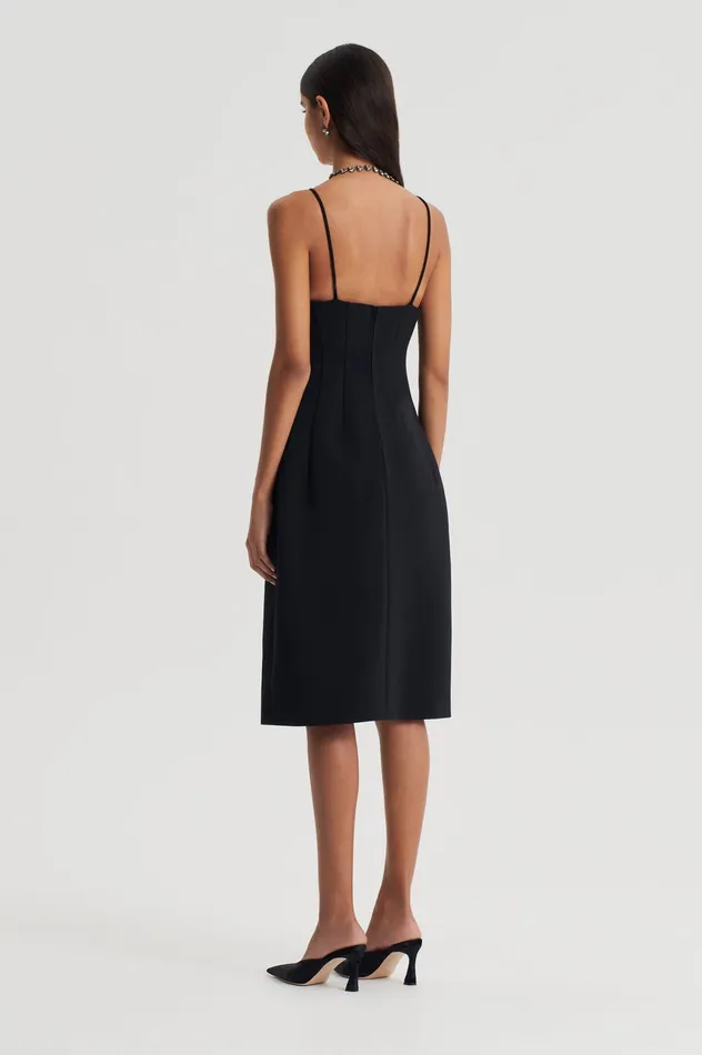 Scanlan Theodore Dresses Women DIAMANTE TRIM DRESS BLACK Scanlan Theodore Dresses Women DIAMANTE TRIM DRESS BLACK