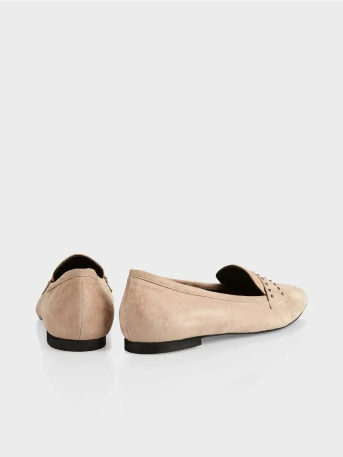 Schuhe Damen Marc Cain Ballerinas Mit Nieten Bright Toffee