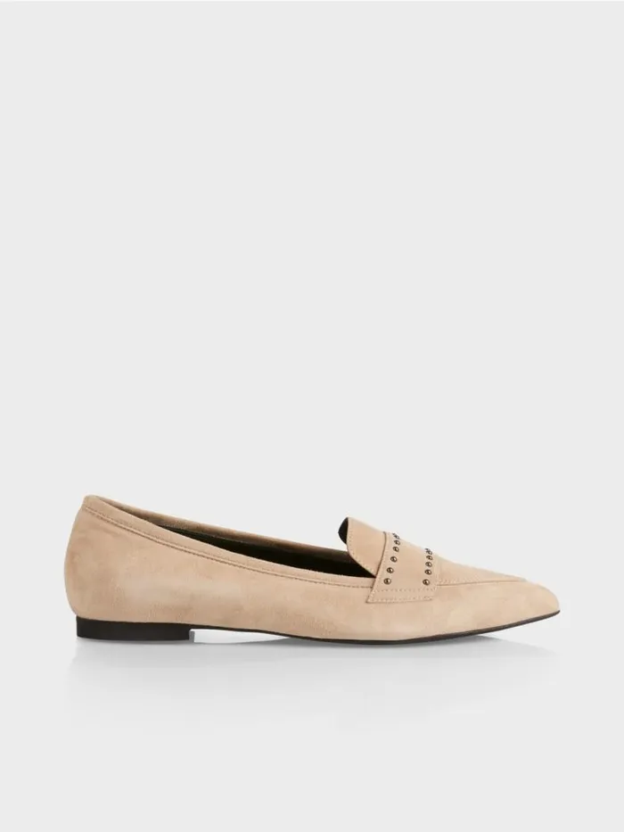 Schuhe Damen Marc Cain Ballerinas Mit Nieten Bright Toffee