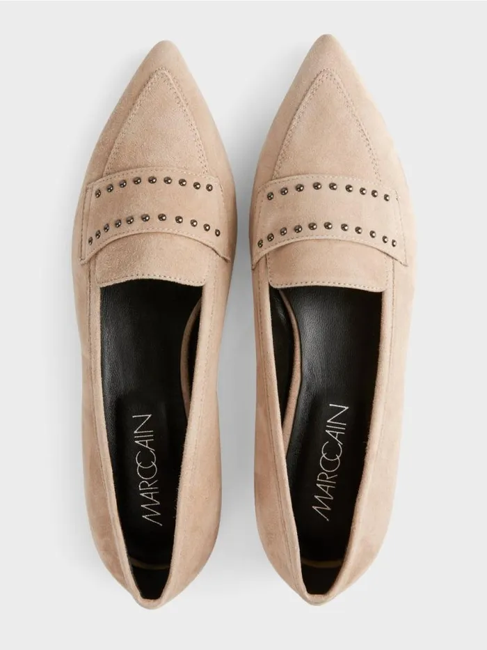 Schuhe Damen Marc Cain Ballerinas Mit Nieten Bright Toffee