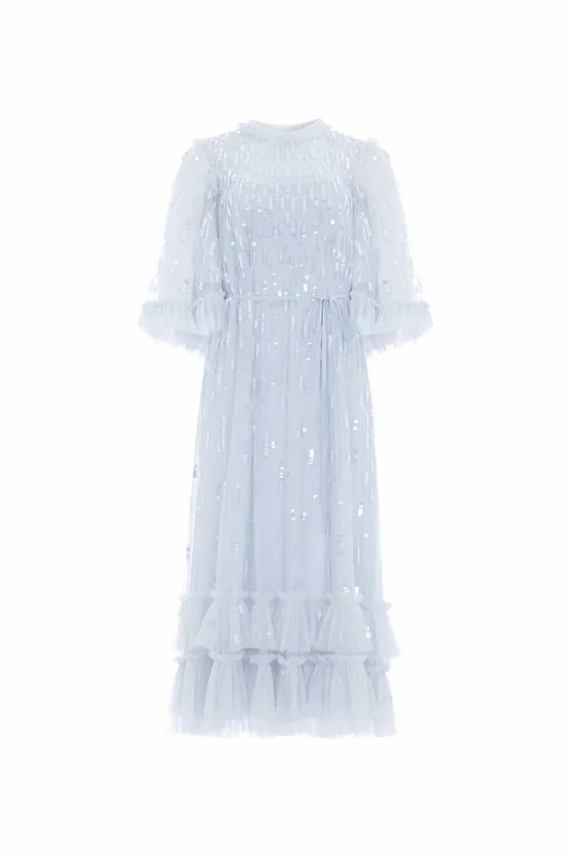 Sequin Dash Ballerina Dress Blue Women Needle and Thread Dresses