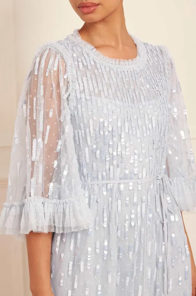 Sequin Dash Ballerina Dress Blue Women Needle and Thread Dresses