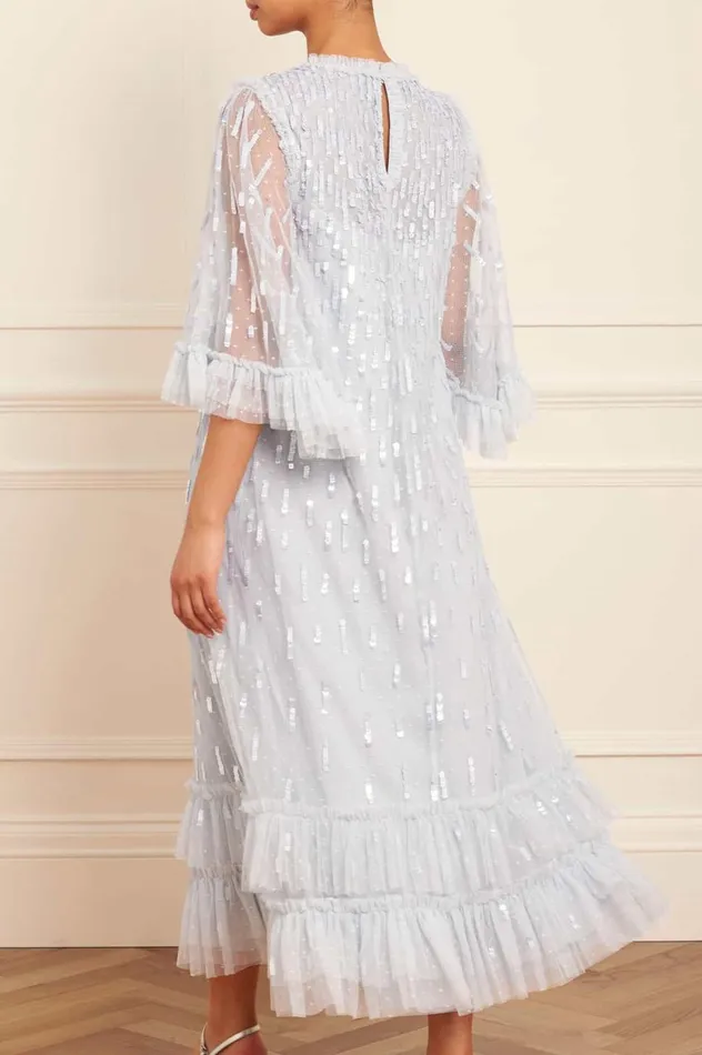 Sequin Dash Ballerina Dress Blue Women Needle and Thread Dresses