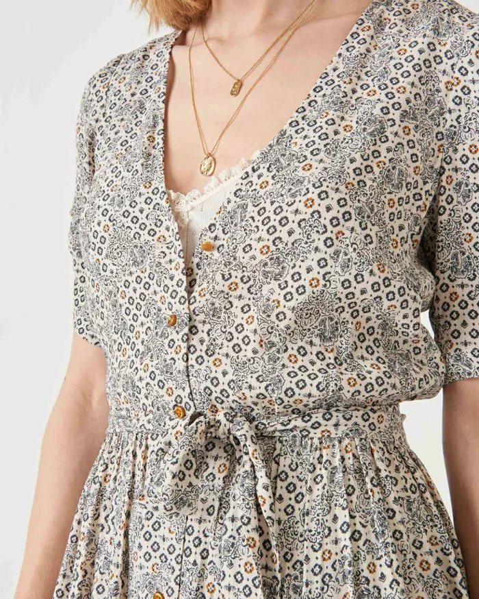 Sessn Womens Dresses Open lee Fleur De Sel Alano