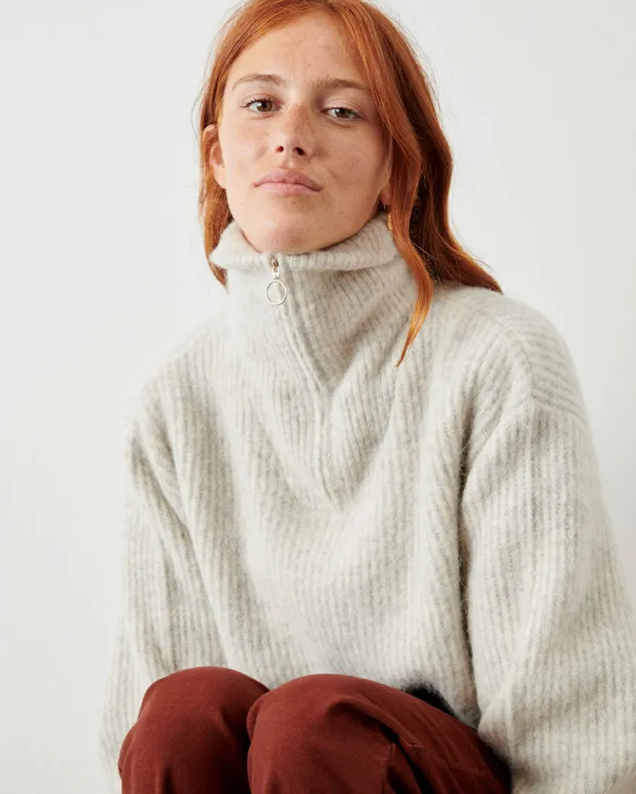 Sessn Womens Jumpers Lowell Stonewhite
