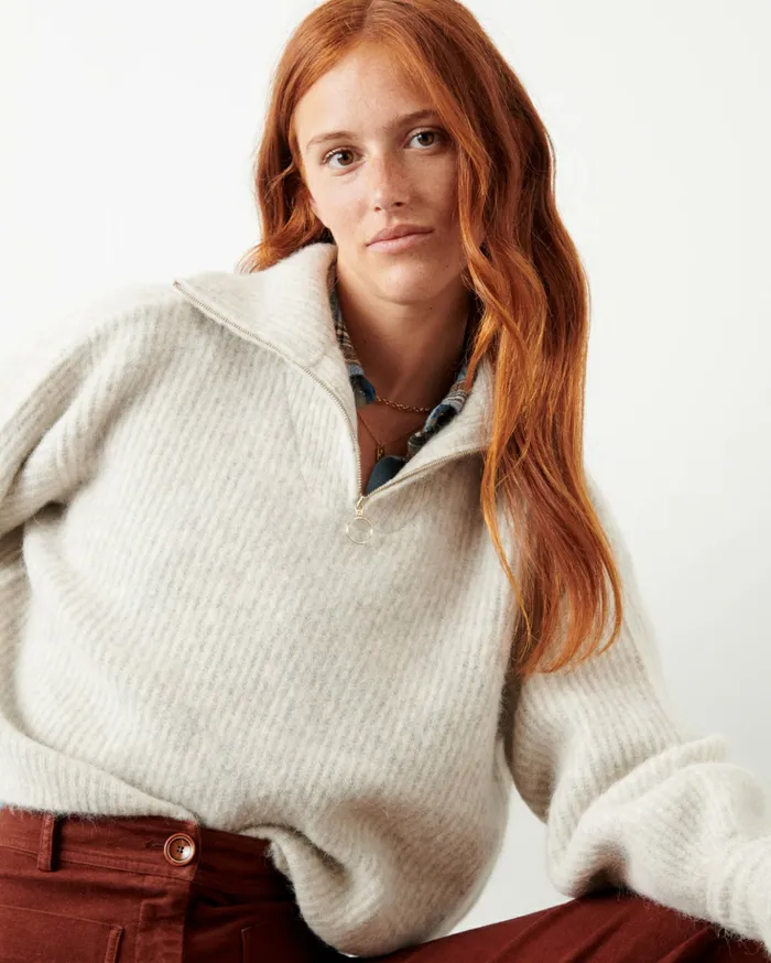 Sessn Womens Jumpers Lowell Stonewhite