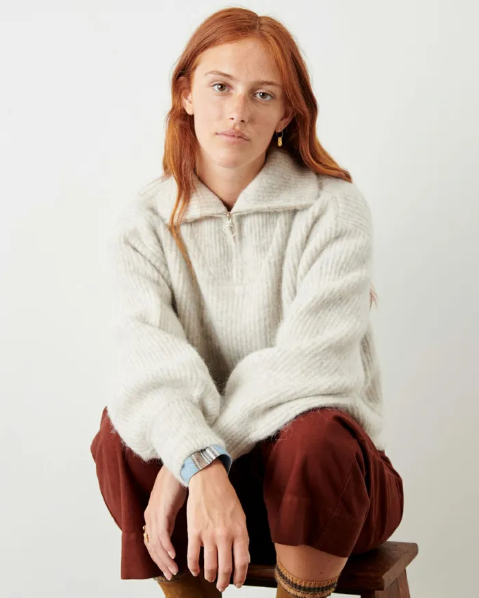 Sessn Womens Jumpers Lowell Stonewhite