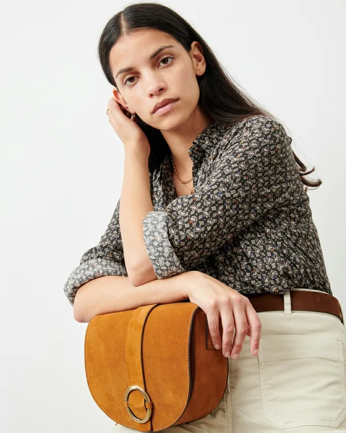 Sessn Womens Shirts And Blouses Nastassia Coffee Blue Orozco On Sale