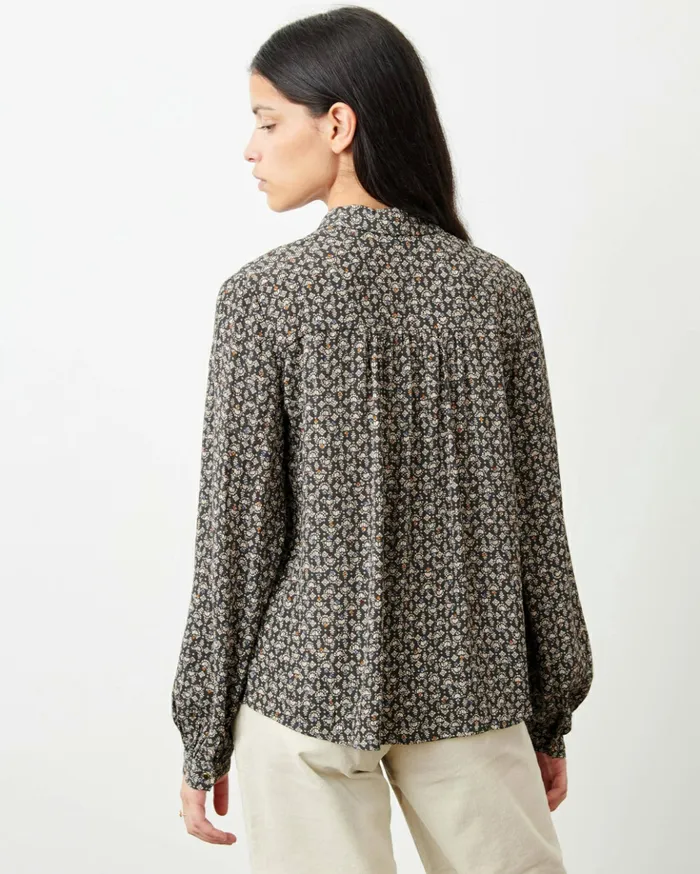 Sessn Womens Shirts And Blouses Nastassia Coffee Blue Orozco On Sale