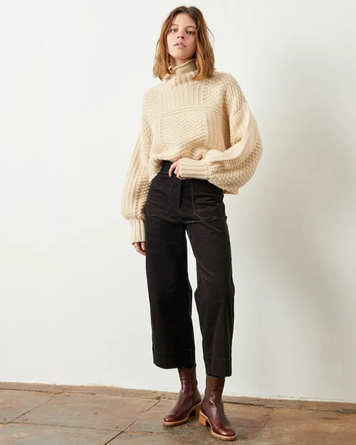 Sessn Womens Trousers Hudvelvet Graphite