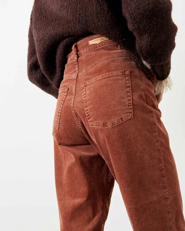 Sessn Womens Trousers Velvet cruise Auburn