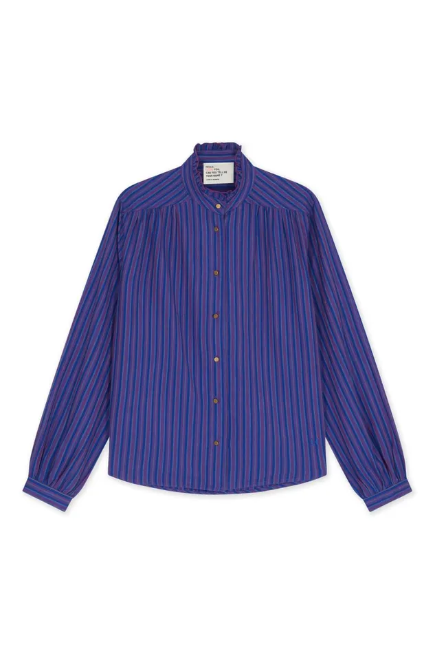 Shirts and Blouses Women Leon and Harper Caith Stripe Shirt Purple