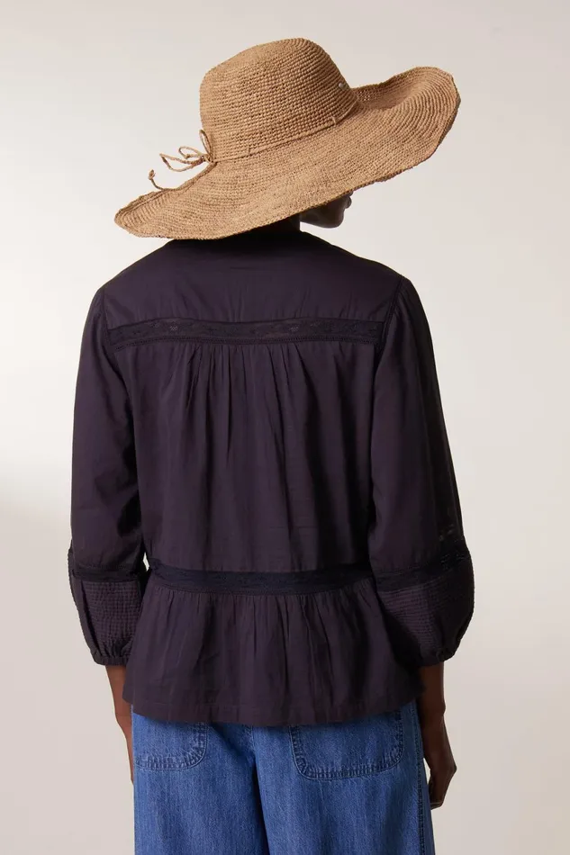 Shirts and Blouses Women Leon and Harper Cecil Lace Blouse Carbone