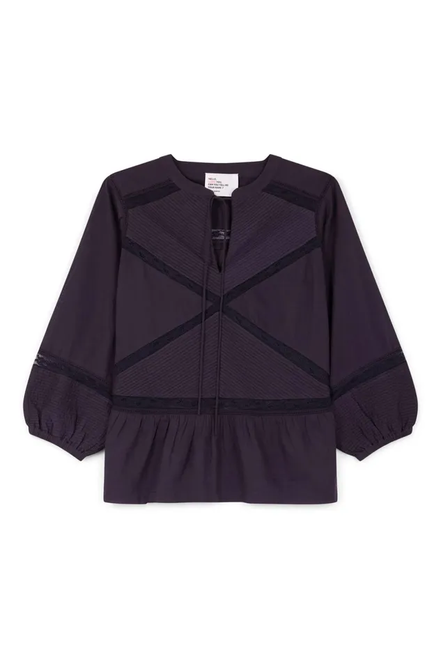 Shirts and Blouses Women Leon and Harper Cecil Lace Blouse Carbone