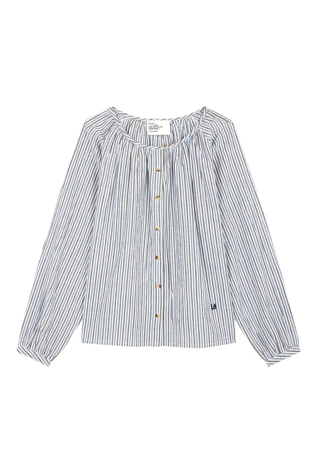 Shirts and Blouses Women Leon and Harper Coalie Stripe Shirt Blue