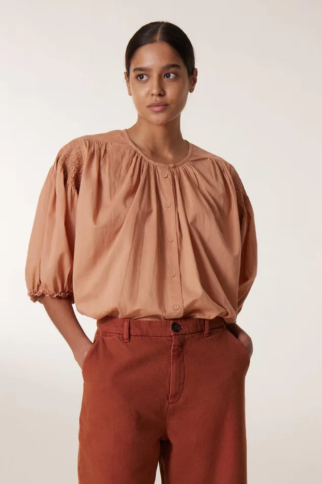 Shirts and Blouses Women Leon and Harper Corso Plain Blouse Peach