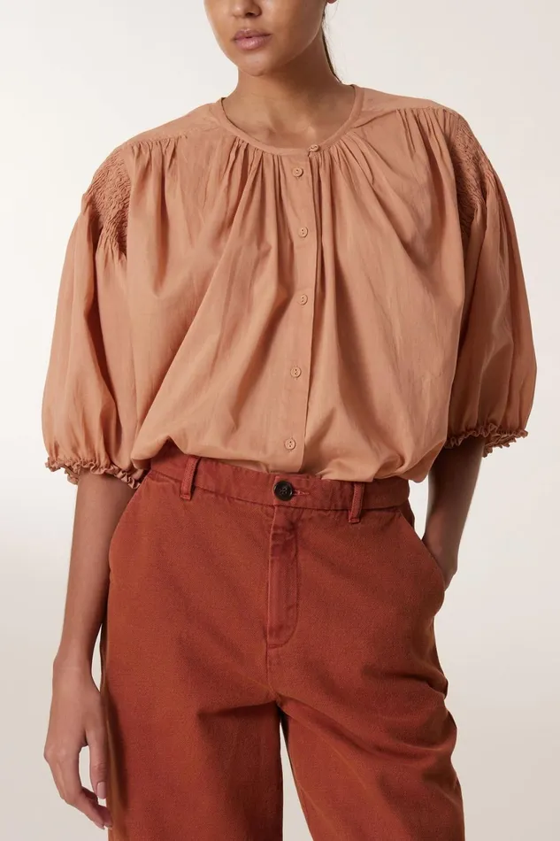 Shirts and Blouses Women Leon and Harper Corso Plain Blouse Peach