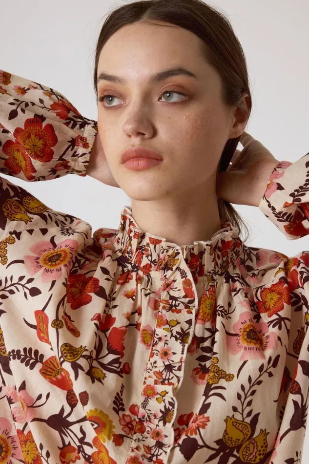 Shirts and Blouses Women Leon and Harper Crys Gipsy Shirt Ecru