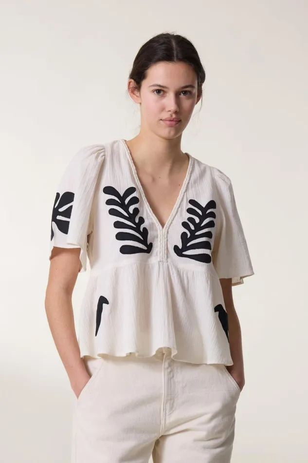 Shirts and Blouses Women Leon and Harper Top Chloe Birdy Off White
