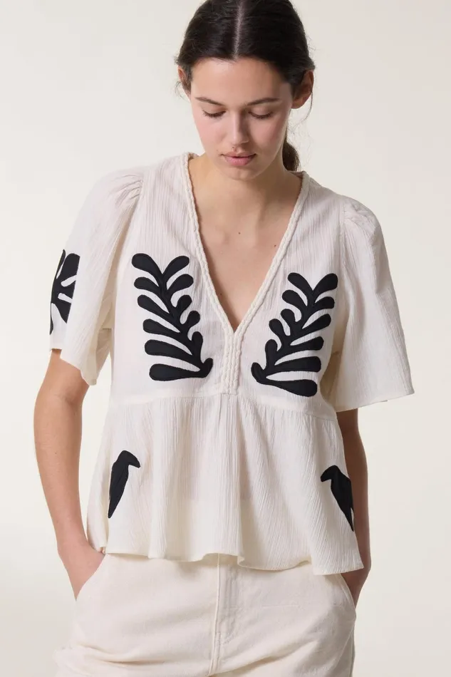 Shirts and Blouses Women Leon and Harper Top Chloe Birdy Off White