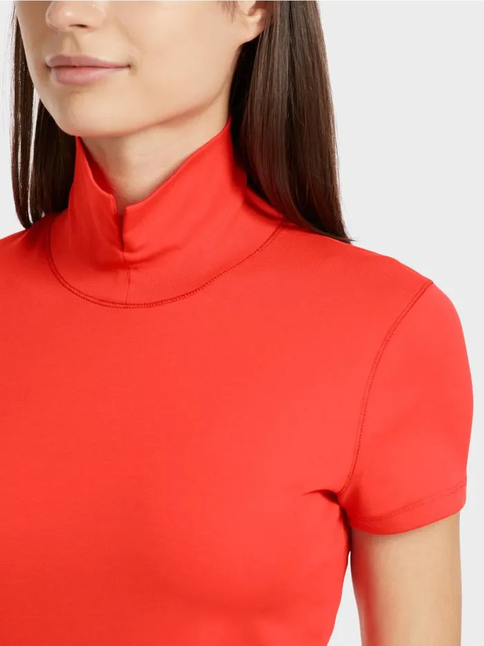 Shirts and Tops Damen Marc Cain Hochgeschlossenes TShirt Campari