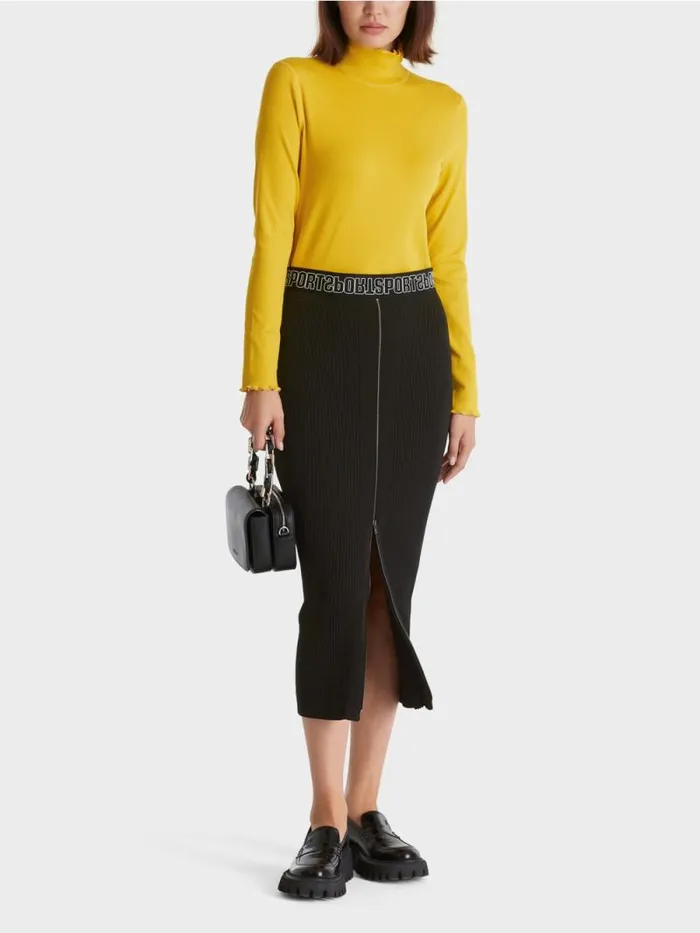 Shirts and Tops Damen Marc Cain Longsleeve Mit Stehkragen Corn