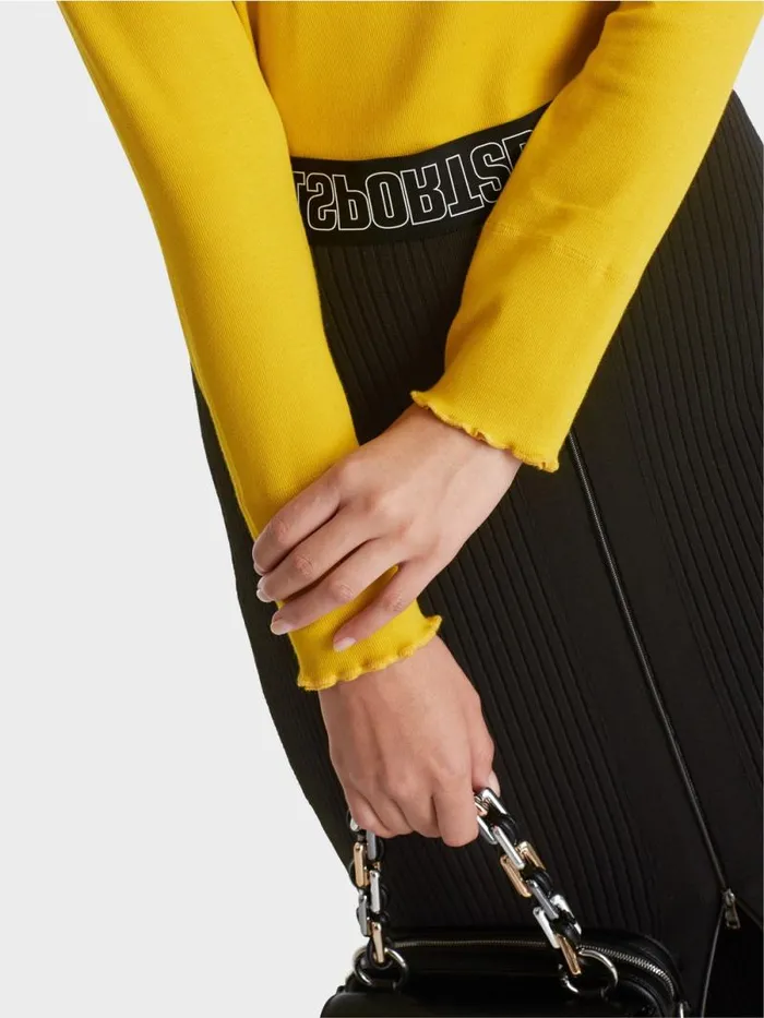Shirts and Tops Damen Marc Cain Longsleeve Mit Stehkragen Corn