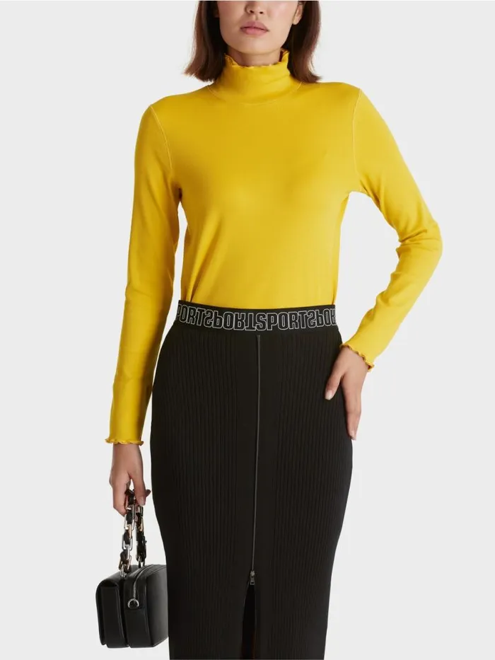 Shirts and Tops Damen Marc Cain Longsleeve Mit Stehkragen Corn