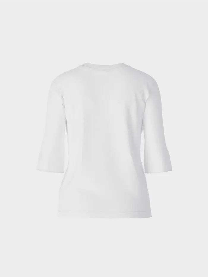Shirts and Tops Damen Marc Cain Shirt Aus BaumwollRippJersey White