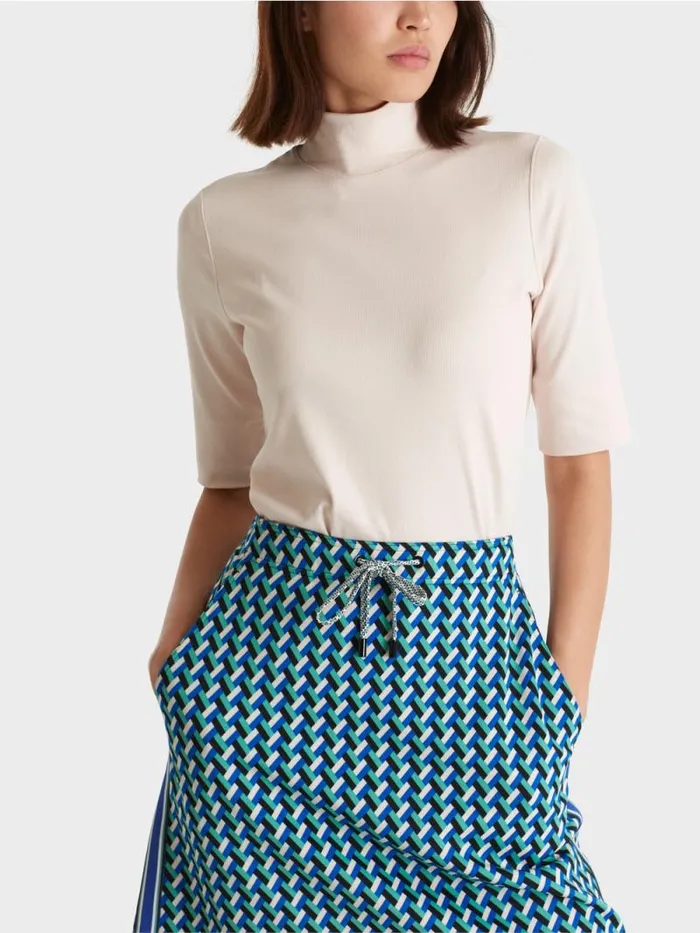 Shirts and Tops Damen Marc Cain Shirt Mit Stehkragen Und rmel Almond Blossom
