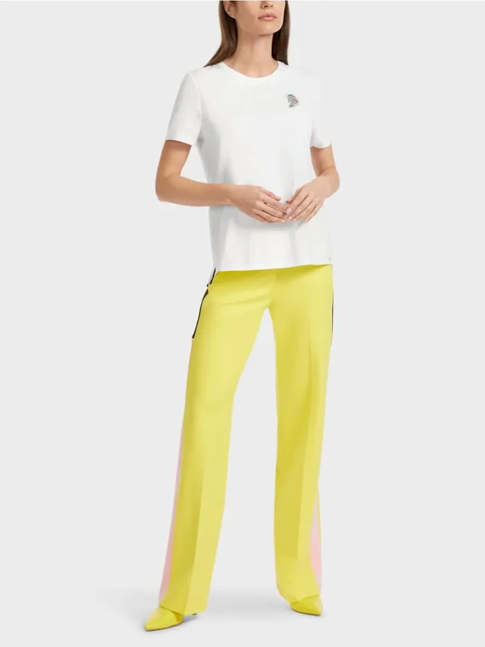 Shirts and Tops Damen Marc Cain TShirt Mit VogelApplikation White