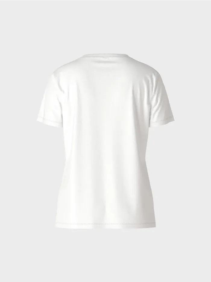 Shirts and Tops Damen Marc Cain TShirt Mit VogelApplikation White