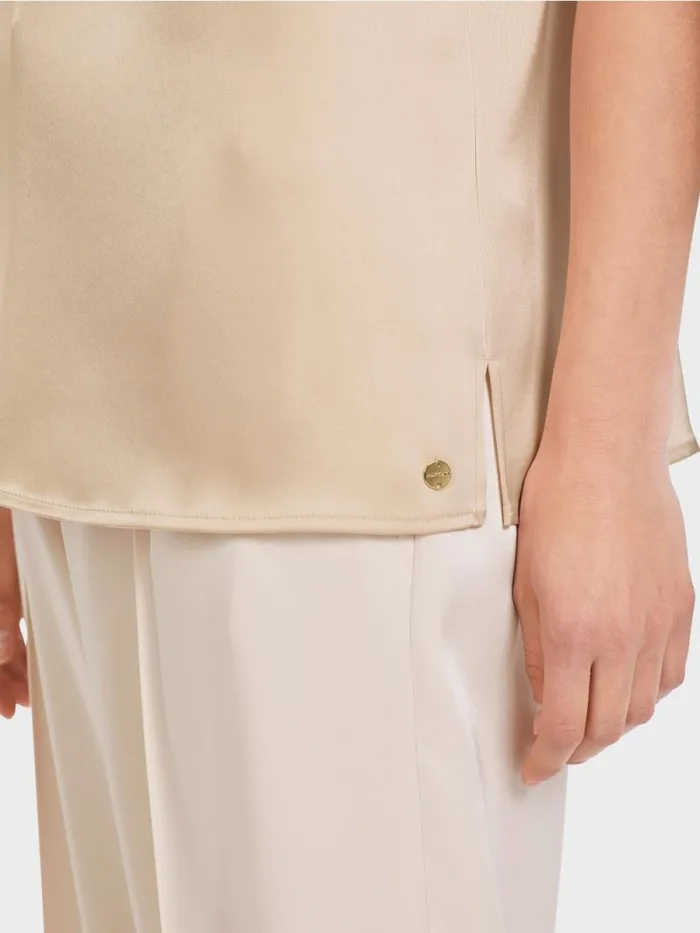 Shirts and Tops Damen Marc Cain Top Mit Schmaler Kette Soft Blossom