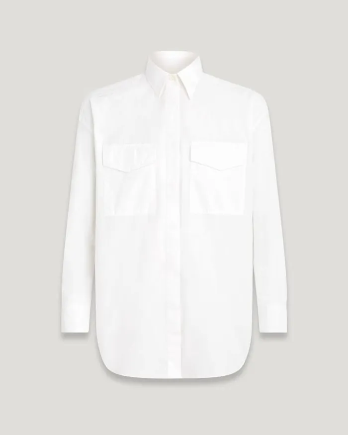 Shirts and Tops Women Belstaff Hurste Oversized Shirt White