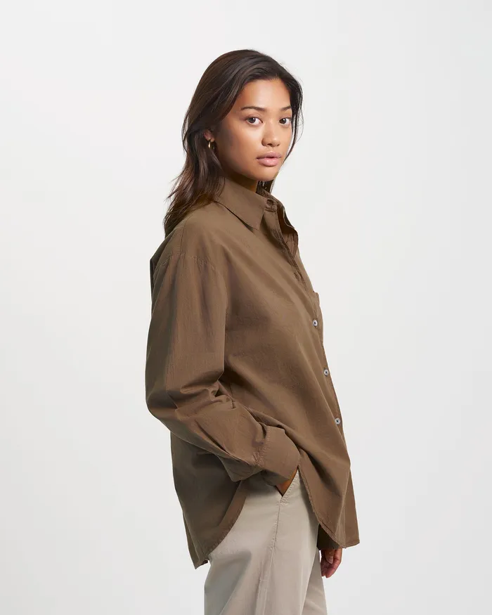 Shirts Colorfulstandard Women Organic Oversized Shirt 8211 Ivory White